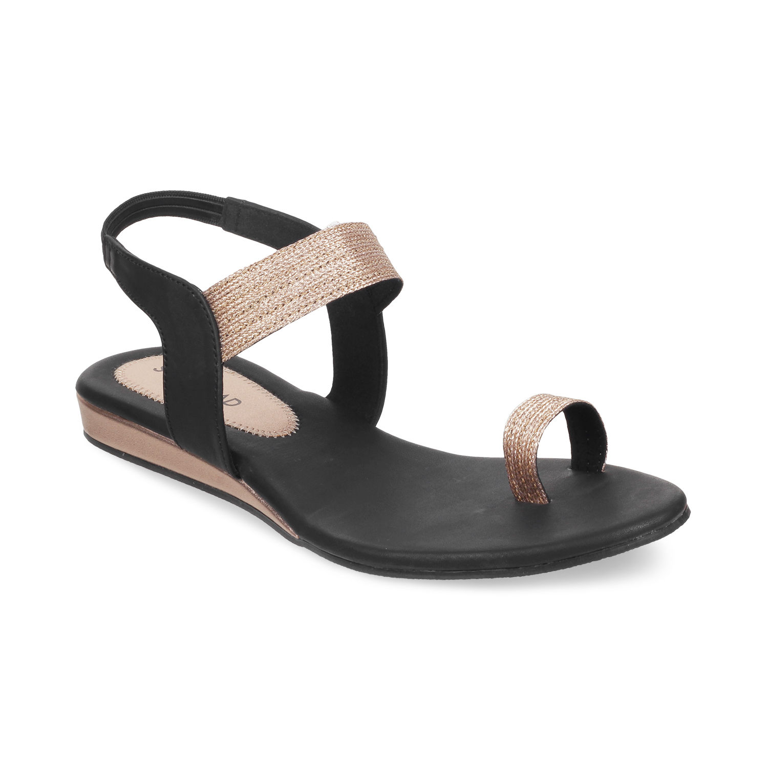 black flat sandal