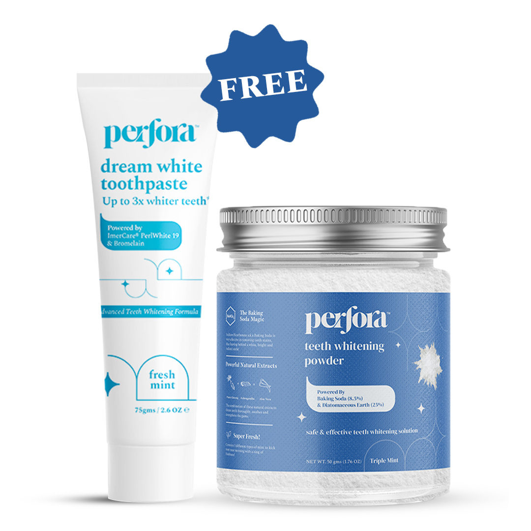 Perfora Teeth Whitening Powder with FREE Dream White Toothpaste