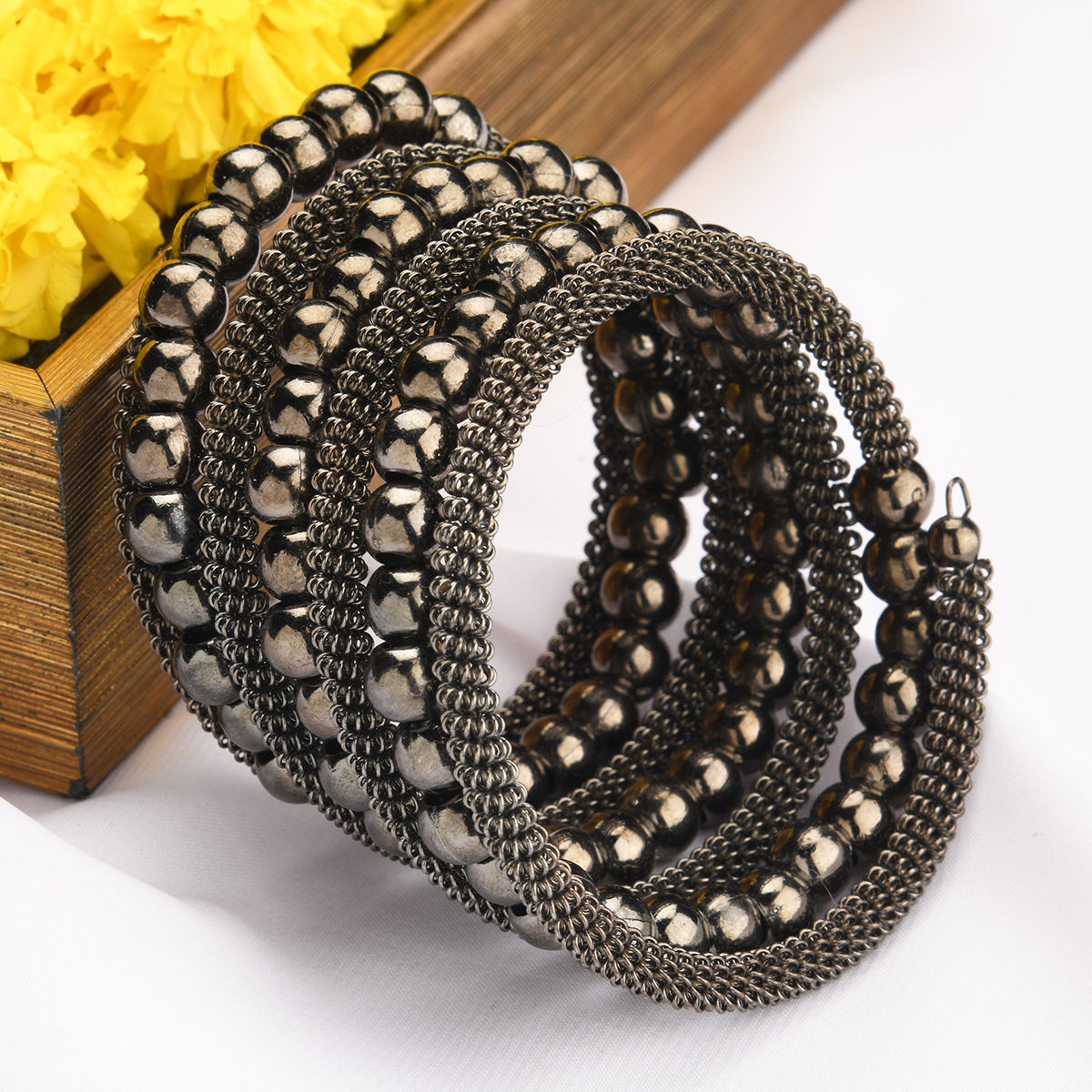 Buy Bodha Black Leather Wraparound Bracelet  Bracelet for Men 9969617   Myntra