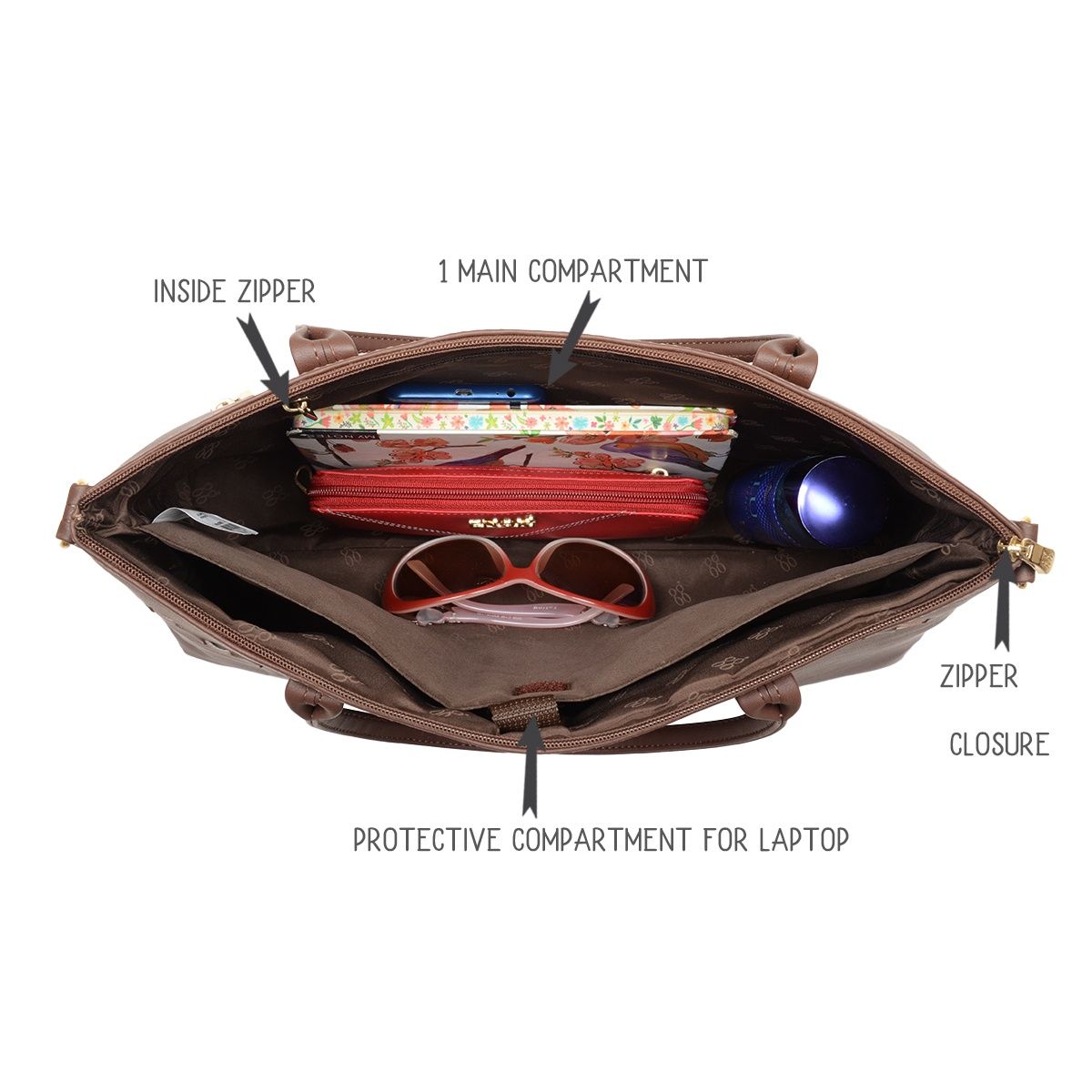 Baggit Campfire Brown Large Laptop Bag Buy Baggit Campfire Brown Large