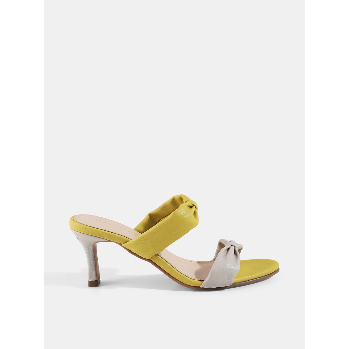 Buy Lemon & Pepper Yellow Solid-plain Round Toe Online