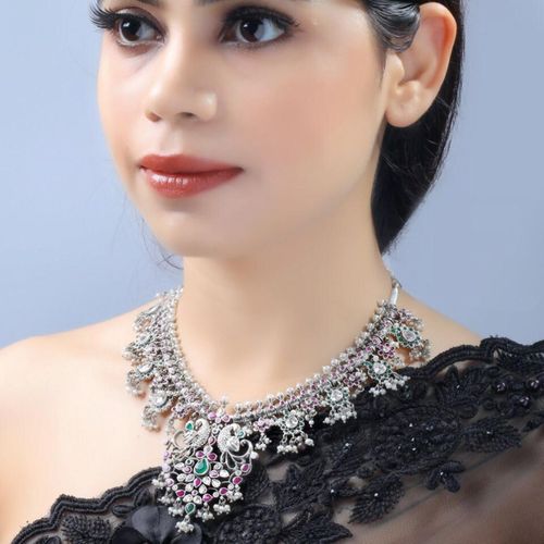 Silver guttapusalu necklace online hotsell