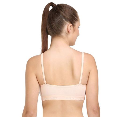 Buy Bodycare Sports Bra In Peach-Pink-Red Color (Pack of 3) Online