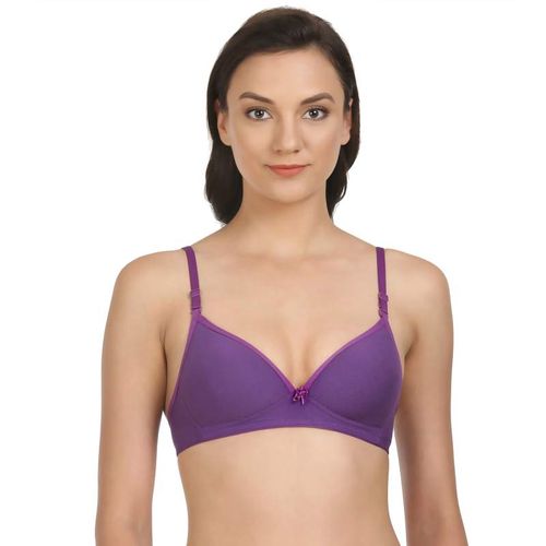 Buy Bodycare Lightly Padded T-Shirt Bra In Dark Purple-Skin Color