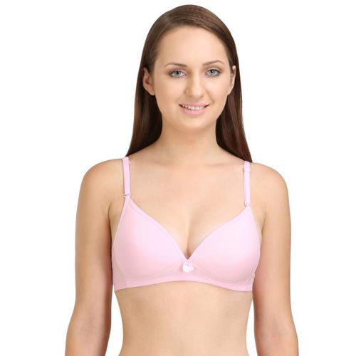 Buy Bodycare Lightly Padded Bra In Grey-Pink Color (Pack of 2) Online