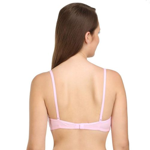 Buy Bodycare Lightly Padded Bra In Grey-Pink Color (Pack of 2) Online