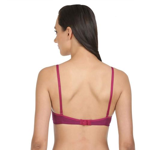 Buy Bodycare Lightly Padded Bra In Grey-Pink-White Color (Pack of 3) online