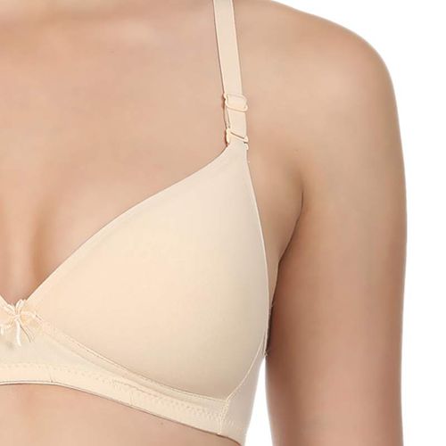 Buy Bodycare Lightly Padded T-Shirt Bra In Mousse-Skin Color (Pack