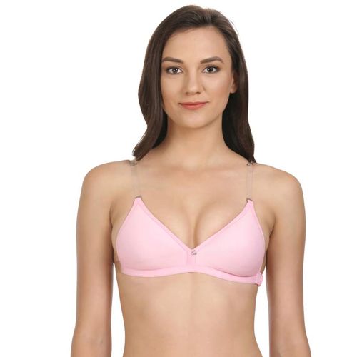 Buy Bodycare Padded Bra In Black-Pink-Red Color (Pack of 3) Online