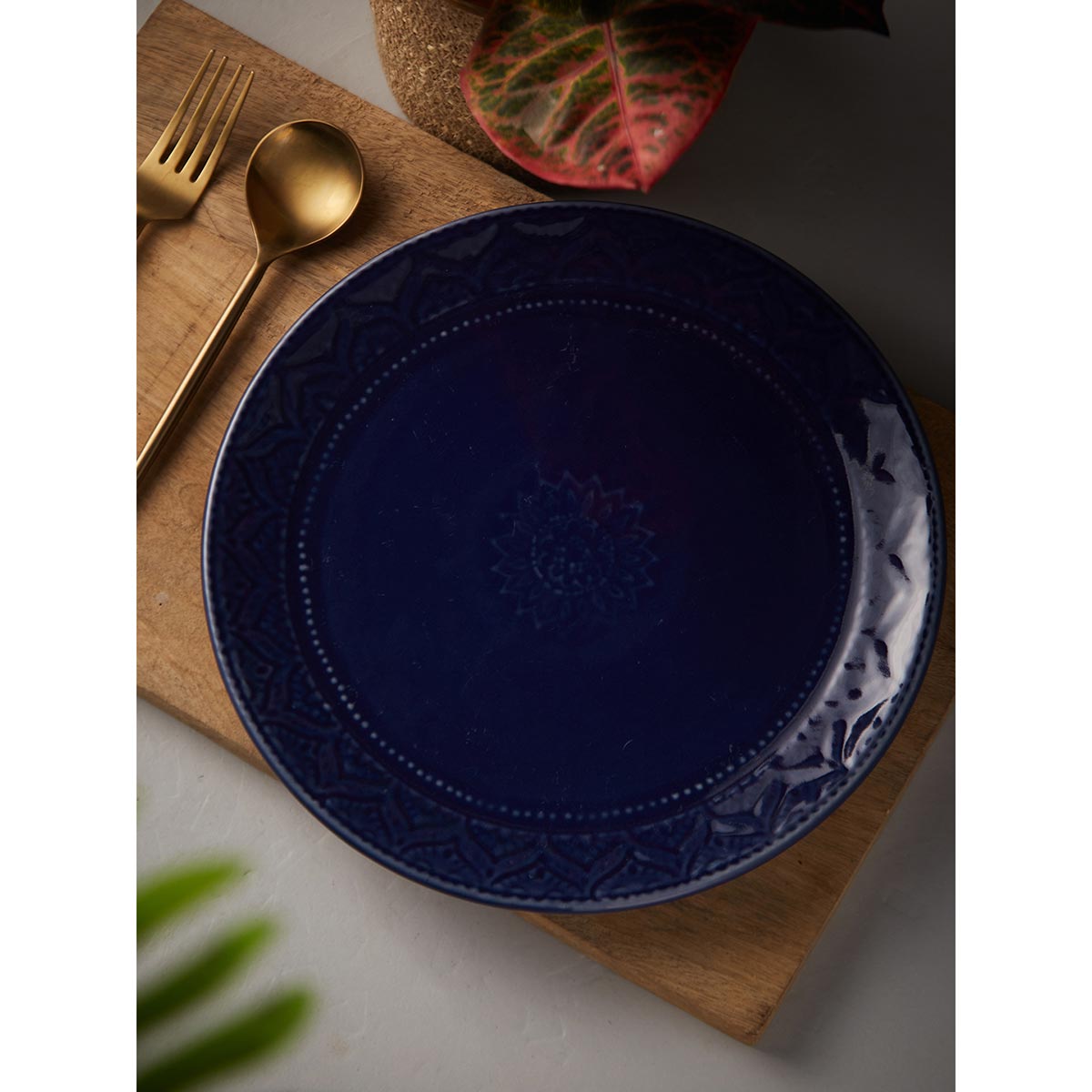 Fabindia Nilaya Embossed Dinner Plate Buy Fabindia Nilaya Embossed