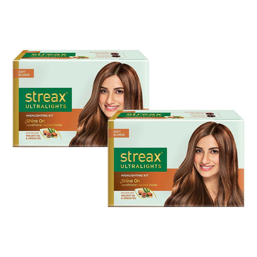 Streax Ultralights Highlighting Kit - Soft Blonde Pack Of 2: Buy Streax  Ultralights Highlighting Kit - Soft Blonde Pack Of 2 Online at Best Price  in India | Nykaa