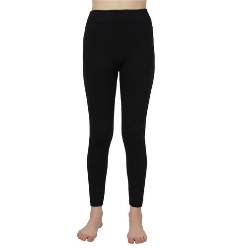 Buy NEXT2SKIN Women's Regular Fit Fleece Warm Inner Wear Thermal Tights  Leggings -Black online