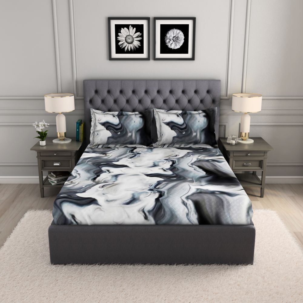 Spaces BAMBOO CHARCOAL King Bed sheets 210 TC: Buy Spaces BAMBOO ...