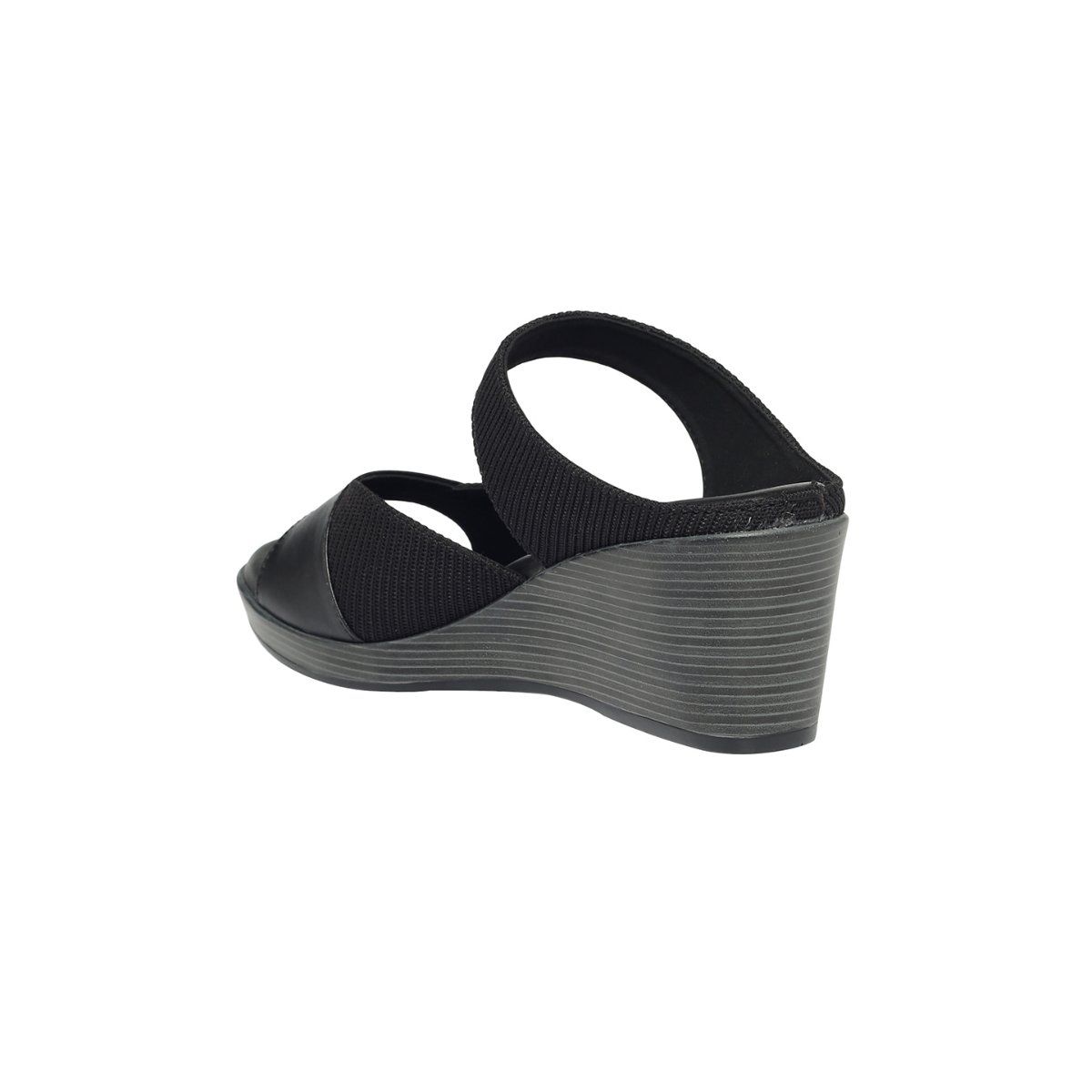 Buy Monrow Solid Yara Black Wedge Heels Online