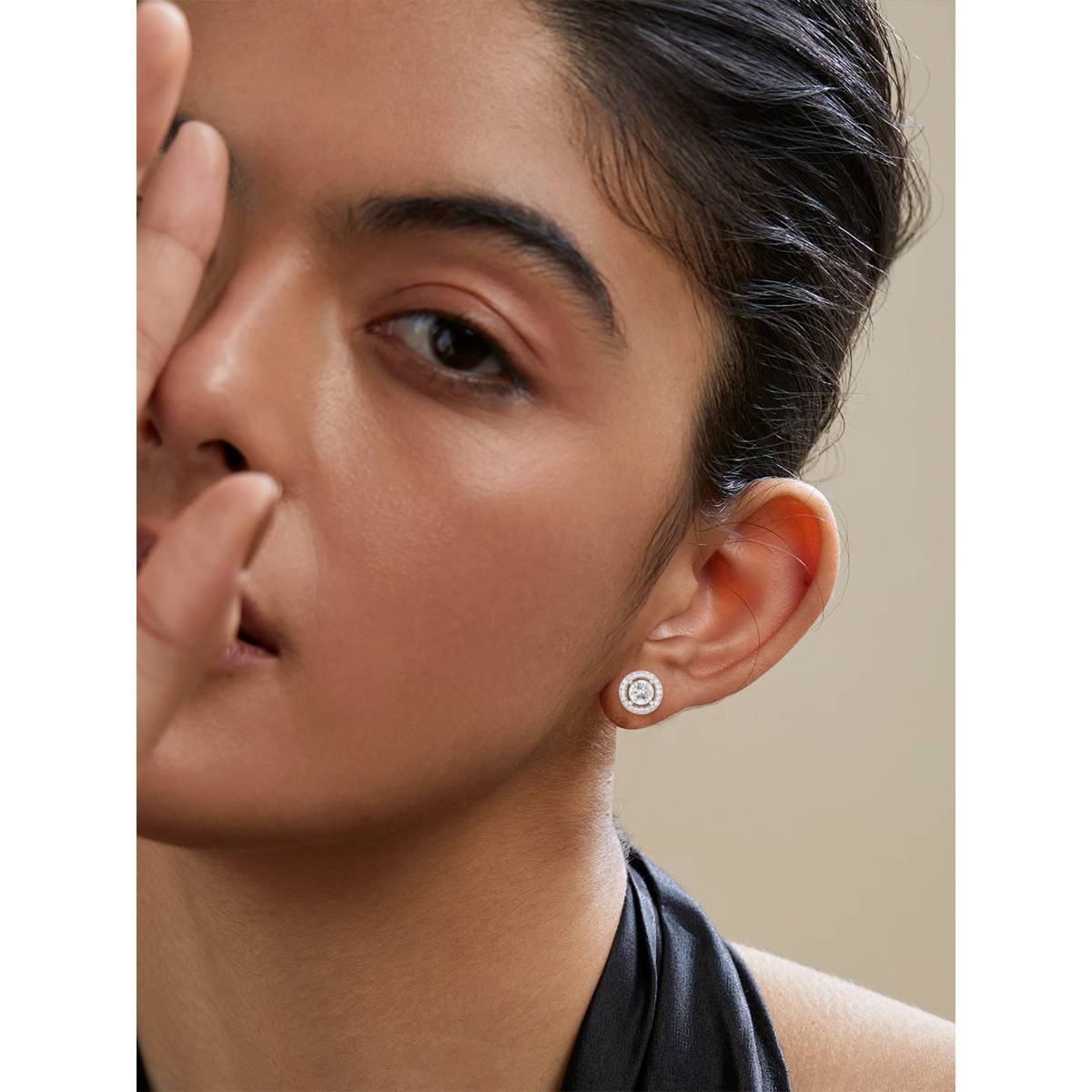 MINUTIAE Silver-Plated Contemporary Stud Earrings