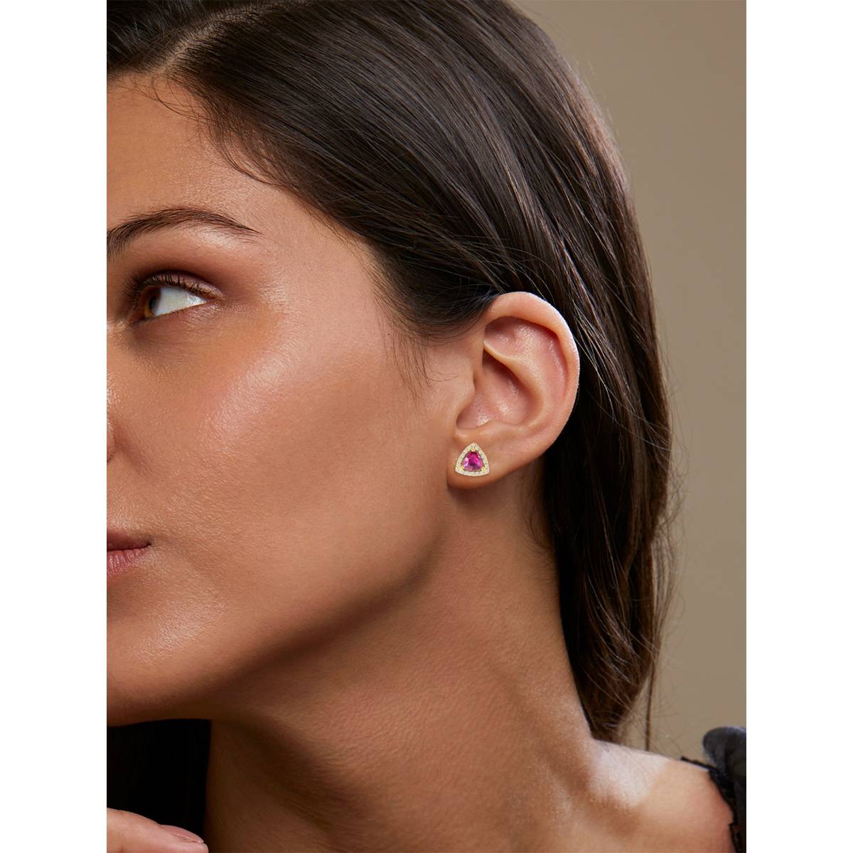 MINUTIAE Gold-Plated Contemporary Stud Earrings