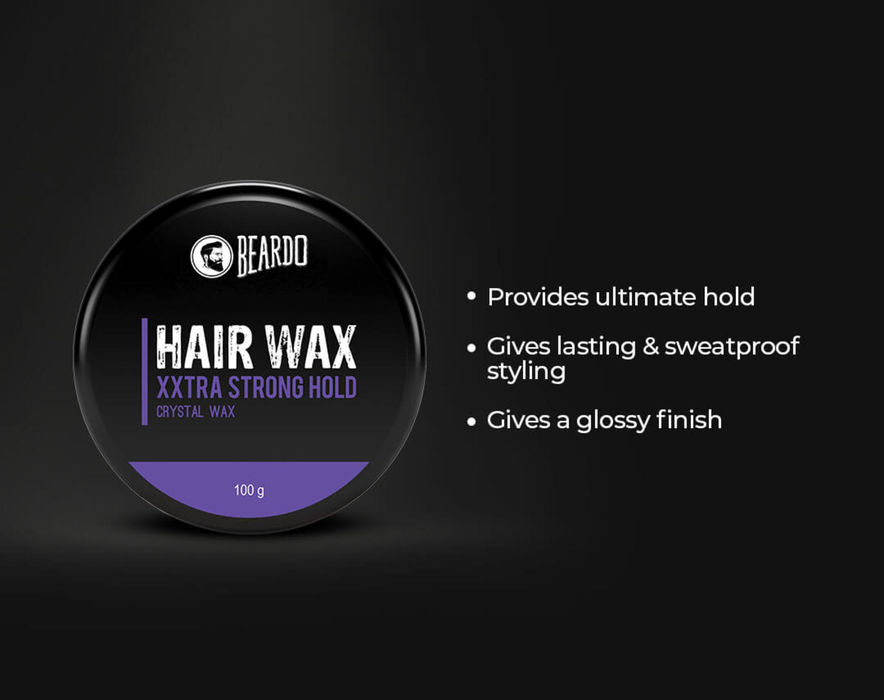 Beardo XXtra Stronghold Hair Wax, Crystal Gel Wax Glossy Finish Extra Strong Hold Buy