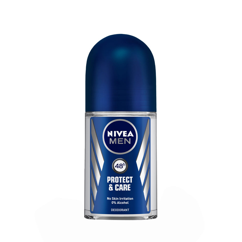 NIVEA Men Deodorant Roll On, Protect & Care, No Skin Irritation & 48h Freshness
