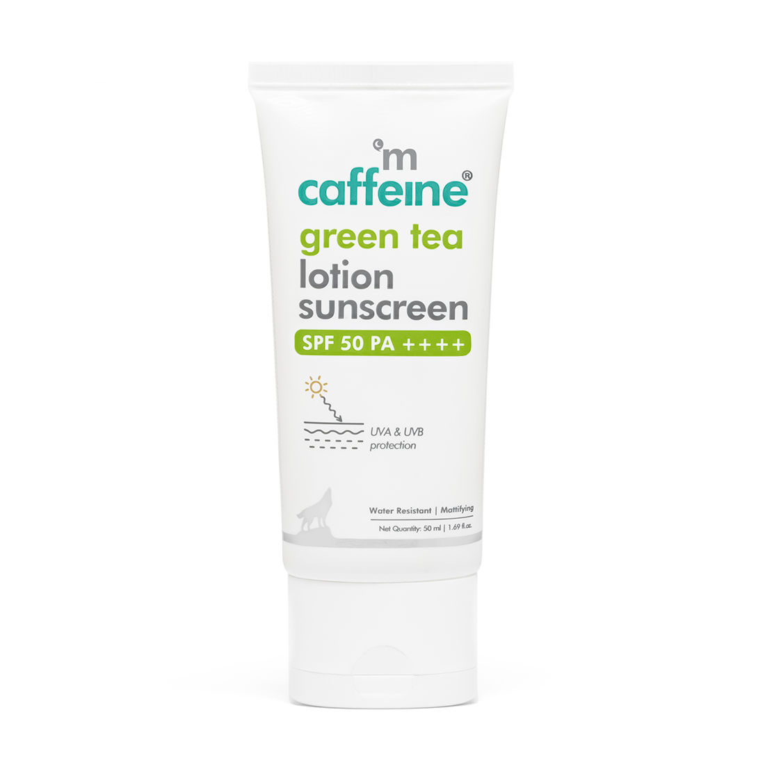 MCaffeine Green Tea & Niacinamide Sunscreen SPF 50 PA++++ Hydrating Sun