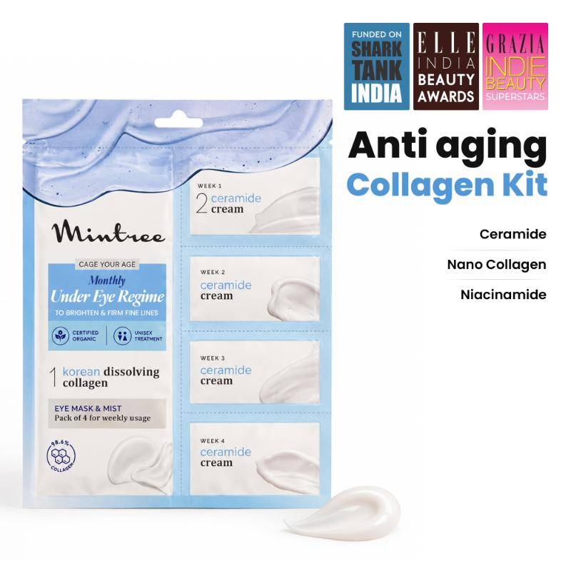 Mintree Melting Collagen Film Sheet+Collagen Booster Mist Korean Glowing Skin in One Month Skincare
