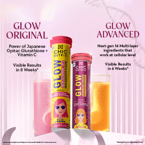 chicnutrix glutathione ingredients Glow Tablets with Vitamin C |Japanese Glutathione 500mg For Radiant, Even-Toned and Glowing Skin | Sugar-Free| Blackcurrant Flavor Verified glow, straight from Japan