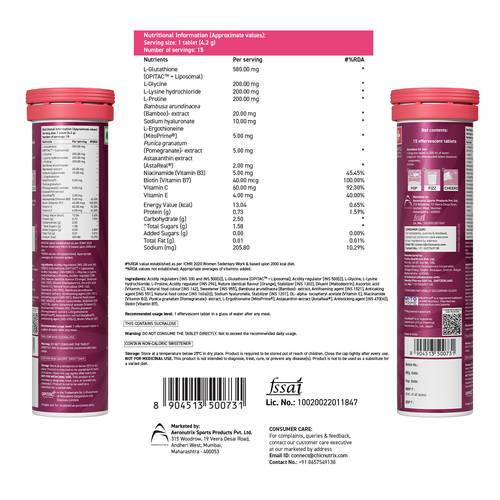 Buy Chicnutrix Glow Advanced 580Mg Glutathione For Faster Skin Glow & Anti-Pigmentation Online