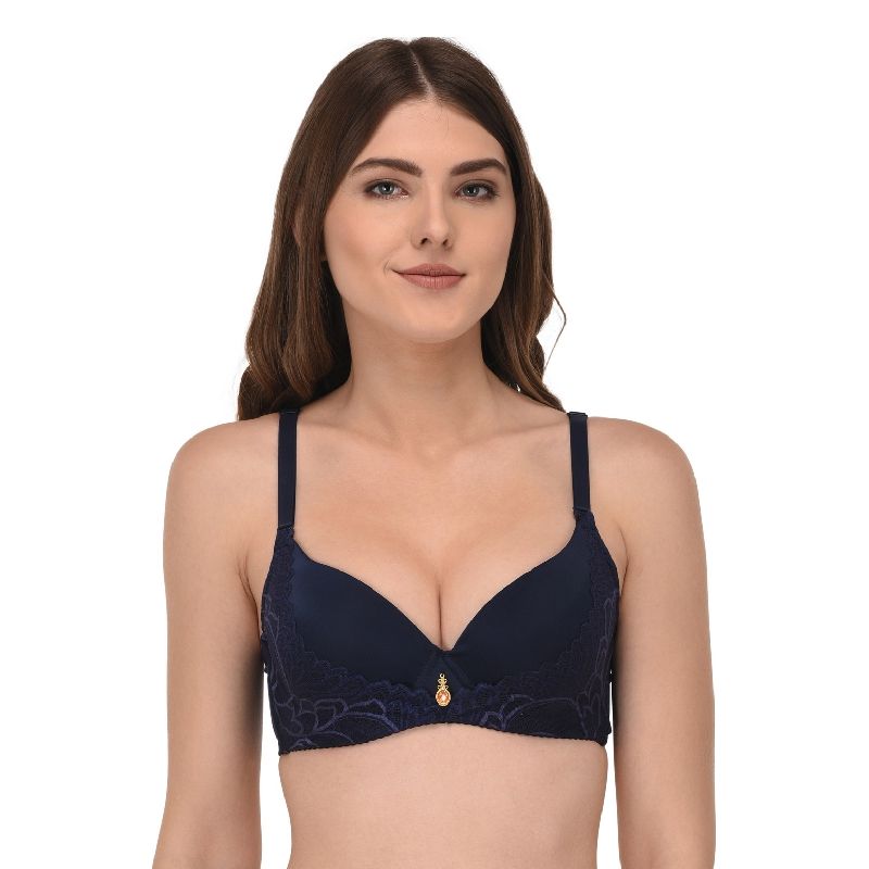 PrettyCat Hot Lace Pushup Bra - Blue