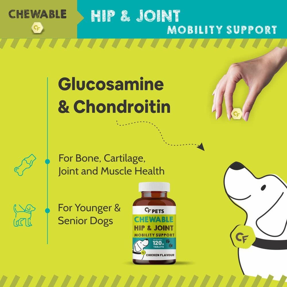 Carbamide Forte Pets Chewable Hip& Joint Tablet, Joint Support