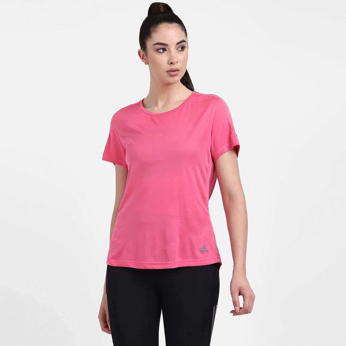 adidas Run It Tee W Pink Running Tshirt Buy adidas Run It Tee W Pink Running Tshirt Online at