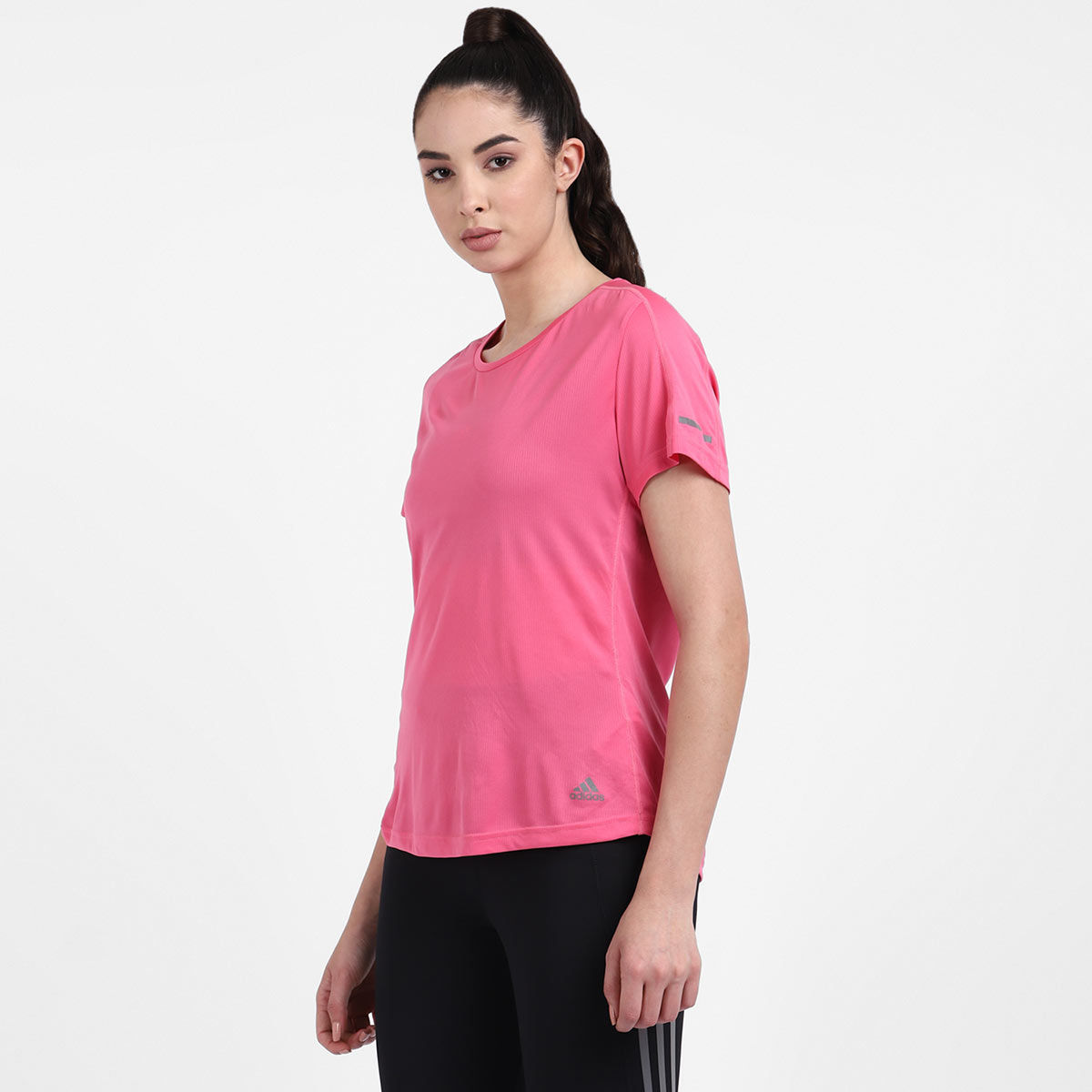 adidas Run It Tee W Pink Running Tshirt Buy adidas Run It Tee W Pink Running Tshirt Online at