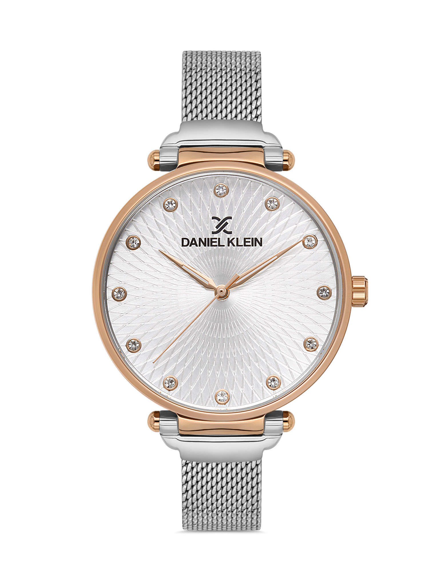 Daniel Klein Silver Color MESH BAND Watch for Women DK.1.13188-3