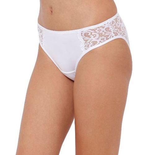Buy SOIE Women'S Nylon Spandex Hipster Solid Panty - White Online