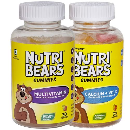 Nutribears Multivitamin And Calcium Gummies For Kids And Teens Combo, Pack  Of 2: Buy Nutribears Multivitamin And Calcium Gummies For Kids And Teens  Combo, Pack Of 2 Online at Best Price in