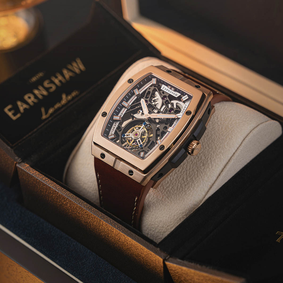 Buy Earnshaw Invincible Limited Edition Tourbillon Automatic Men Watch ...