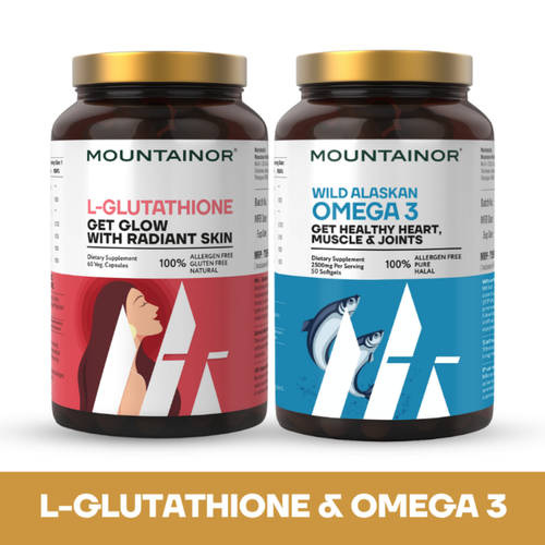 mountainor l glutathione Buy and Omega Combo for Brighter Skin Online GLOW Dissolvable Strips -