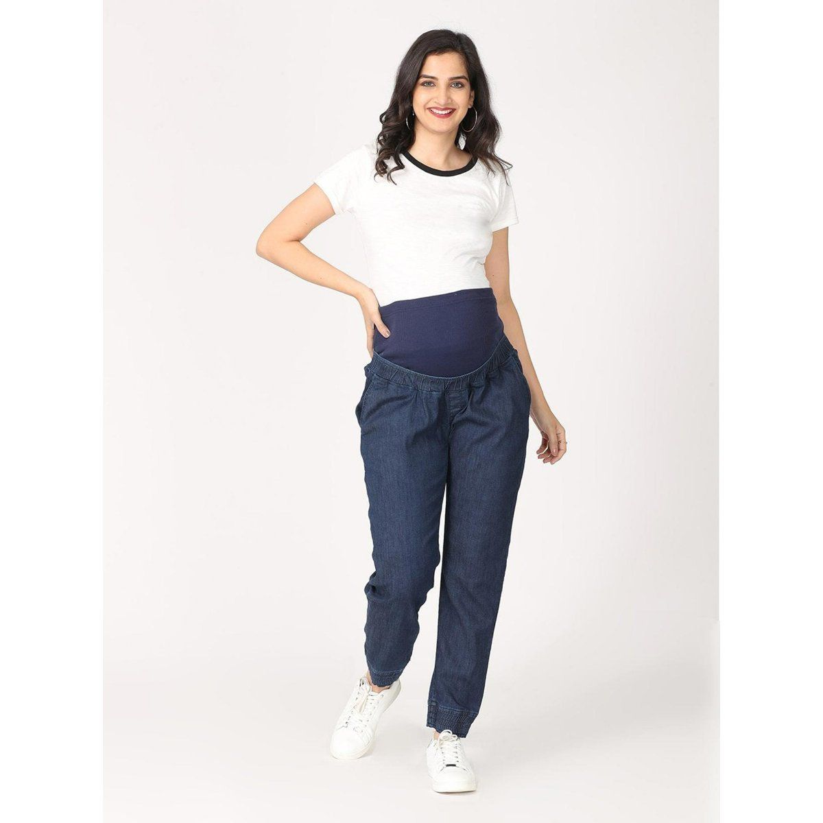 The Mom Store Jogger Style Maternity Denims With Belly Support Buy The