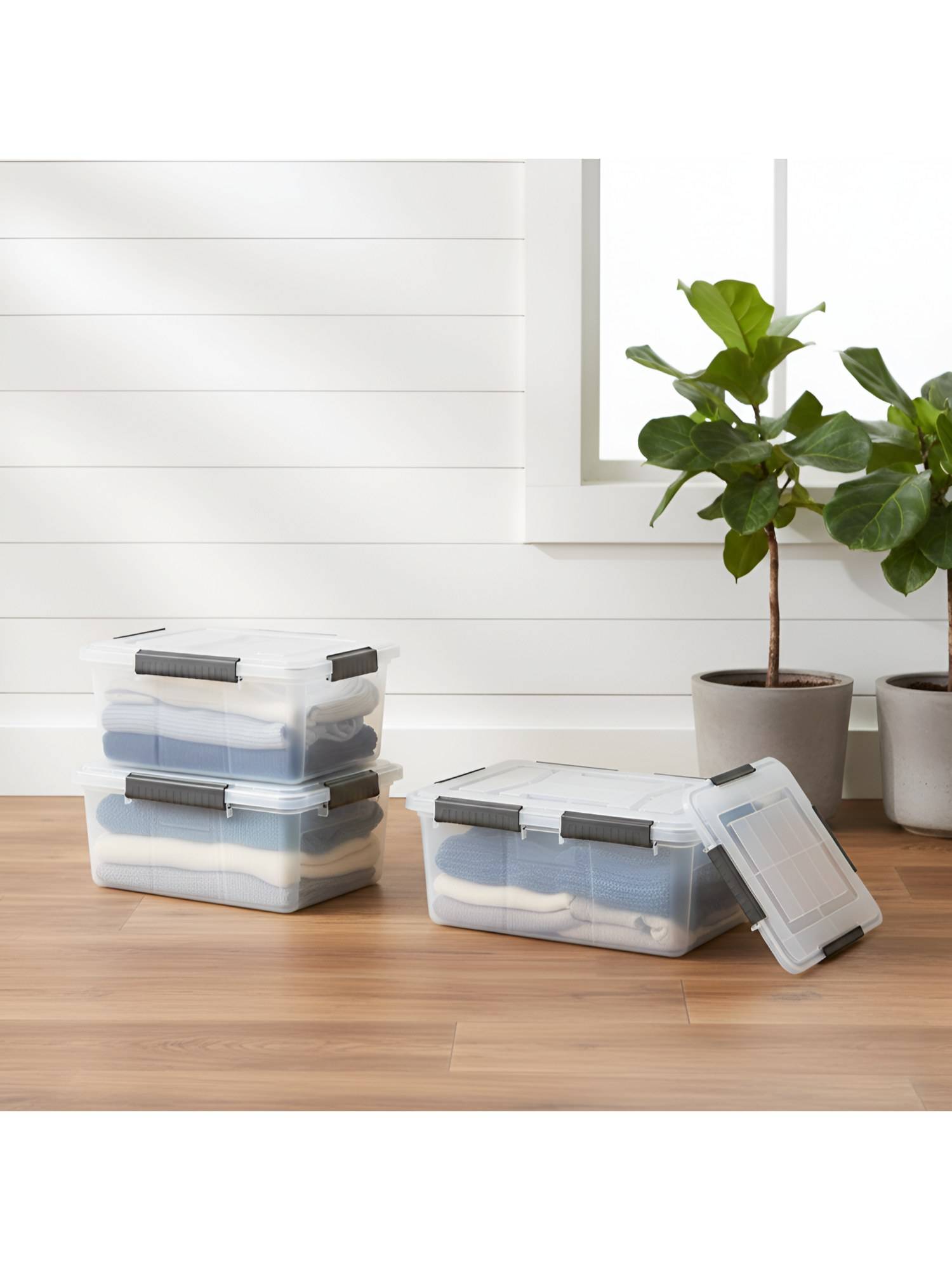 Transparent Stacking Boxes Buy STOR Transparent Stackable Storage Box with Lid (15L) Online