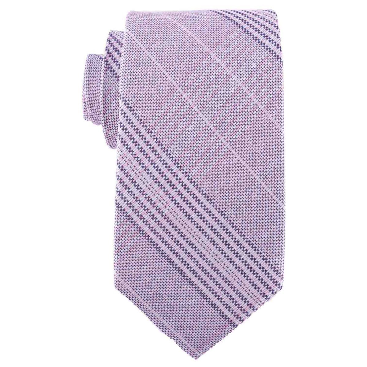 The Tie Hub Pink Plaid 7 Fold Necktie