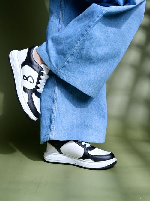 Buy Shoetopia Smart Casual Trendy Black Sneakers for Women Online