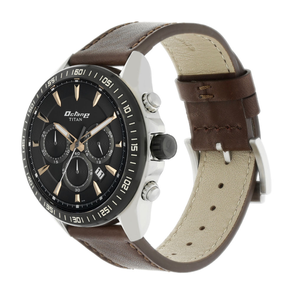 Titan octane sale leather watches