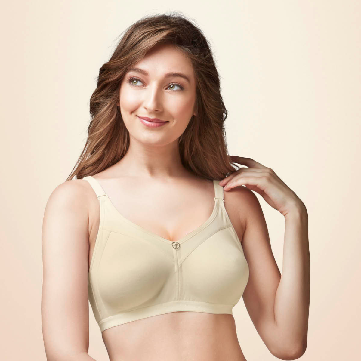 Buy Trylo Rozi Stp Women Detachable Strap Non Wired Padded Bra - Nude Online