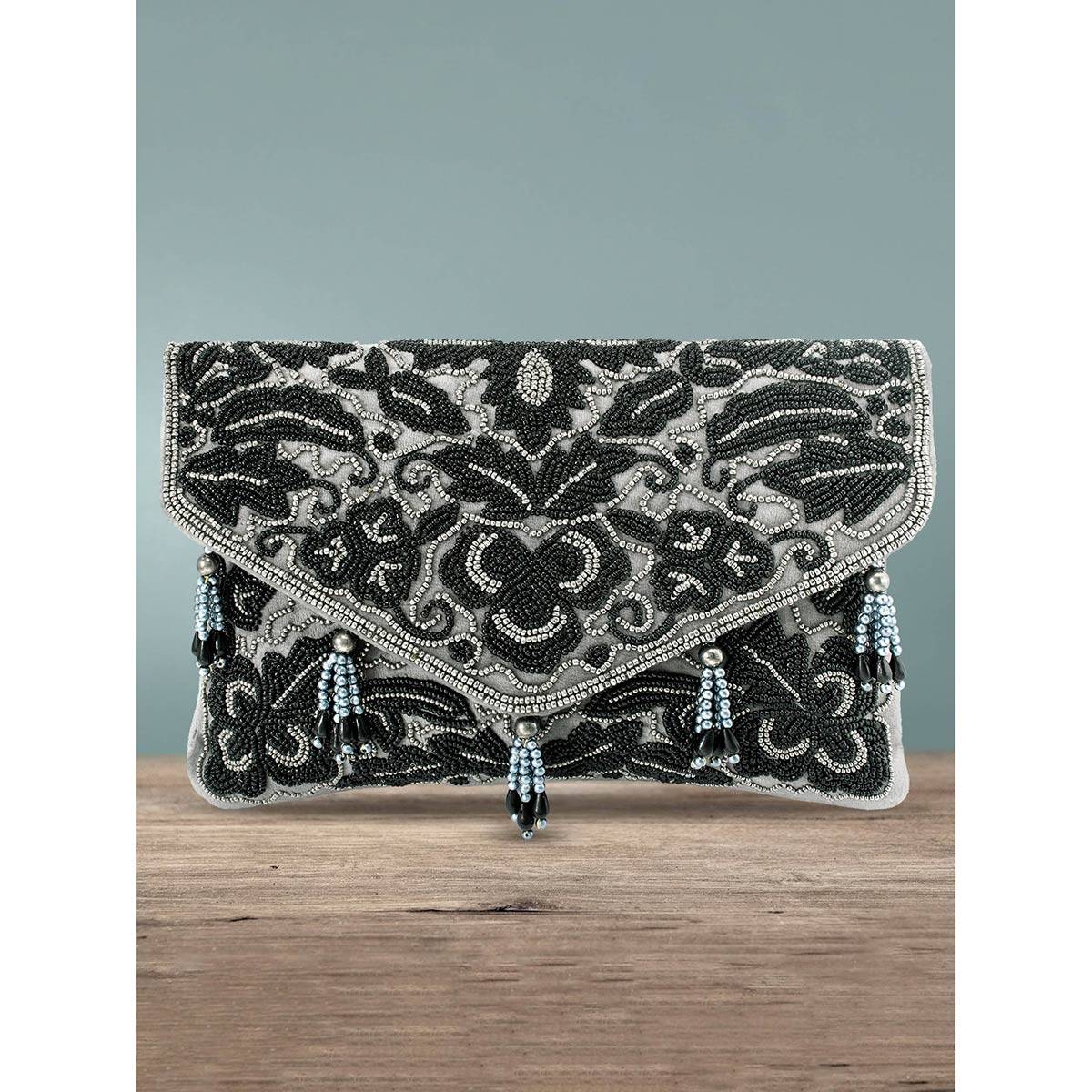 Peora Clutch Purses for Women Wedding Handmade Evening Handbags Party Bridal Clutch -C34BL