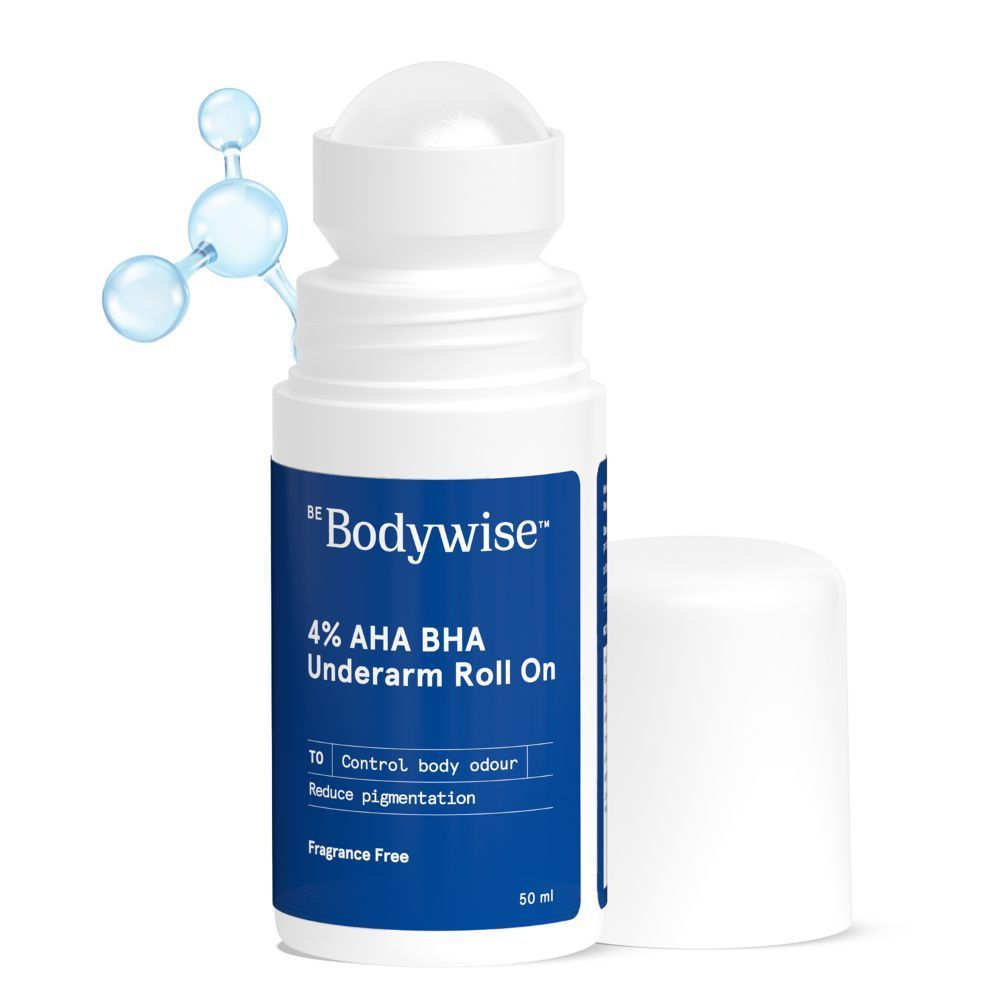 Be Bodywise 4% AHA BHA Fragrance Free Underarm Roll On - With 2% Lactic ...