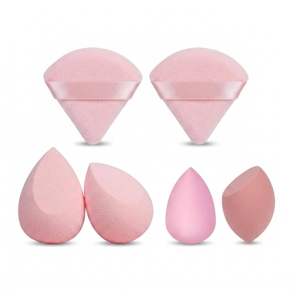 Beautiliss 6 Pc Makeup Applicators in Mixed Colours- Beauty Sponge Blenders & Pizza Powder Puffs