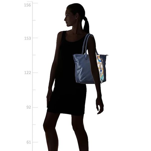 Buy Caprese womens ROMAIN T NAVY BLUE Tote Bag at