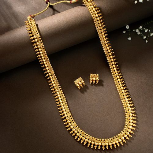Buy Peora South Style Long Maharani Necklace Set for Women Online
