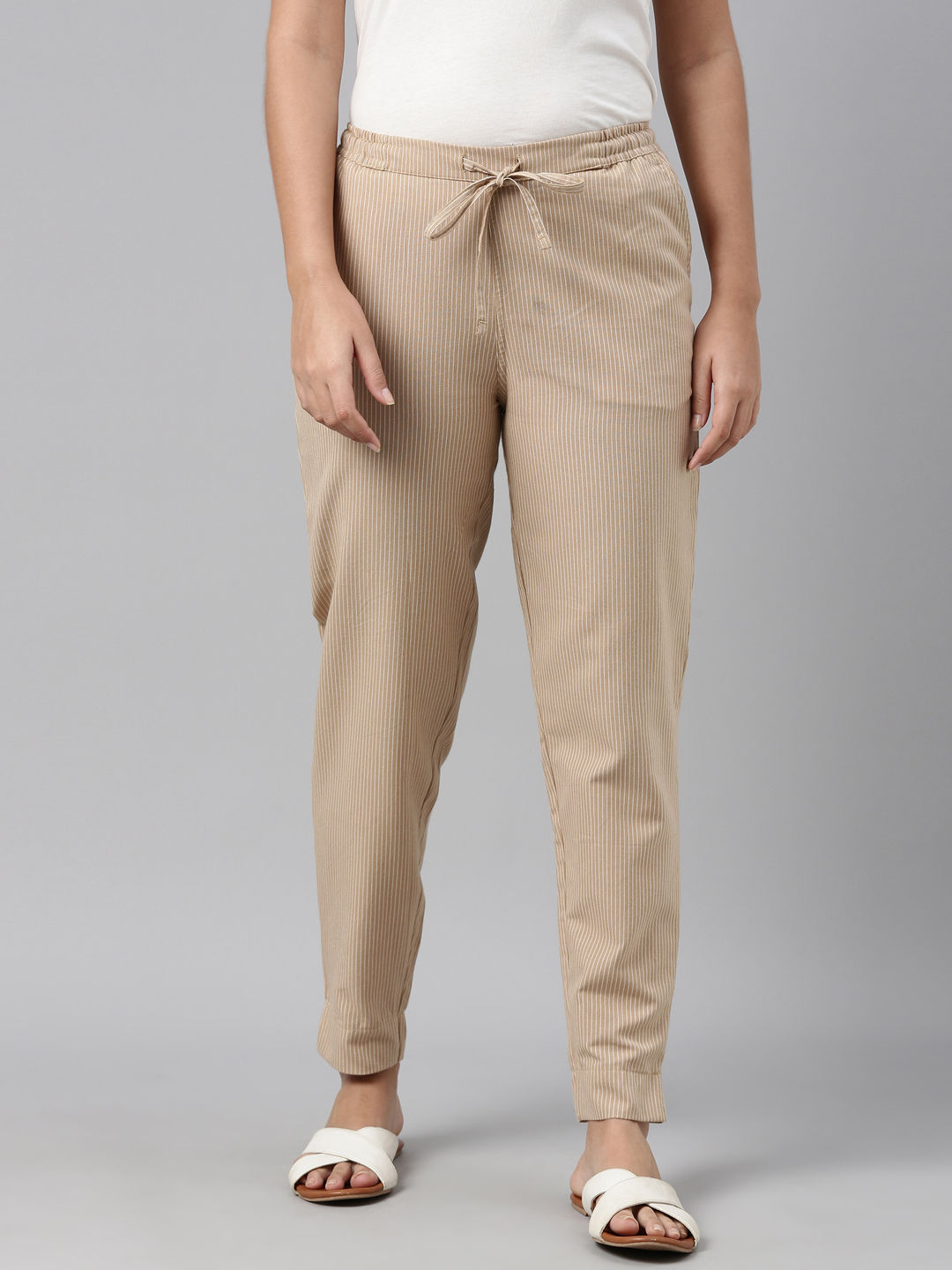 Go Colors Ethnic Bottoms : Go Colors Dark Red Pencil Pants Linen Blend  Online | Nykaa Fashion