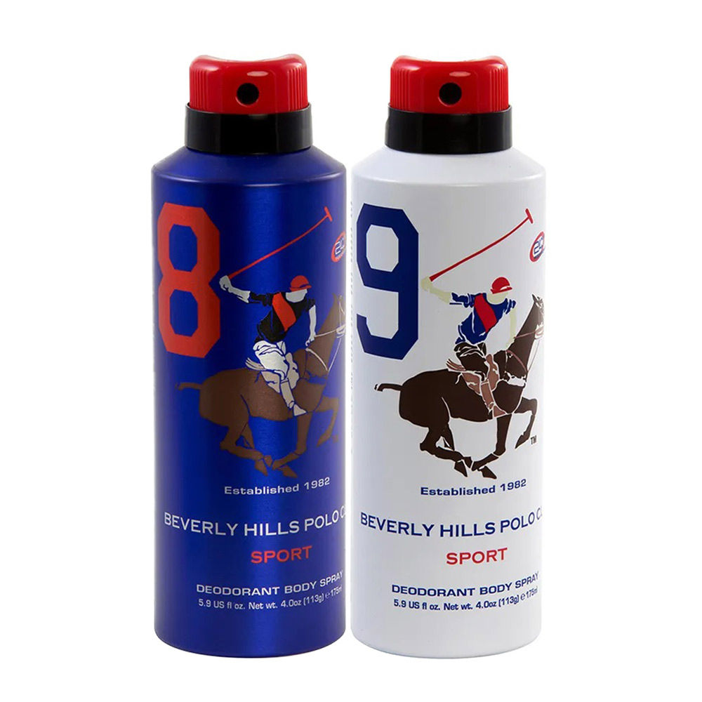 Beverly Hills Polo Club Sport Number Eight & Nine Deo Combo For Men ...