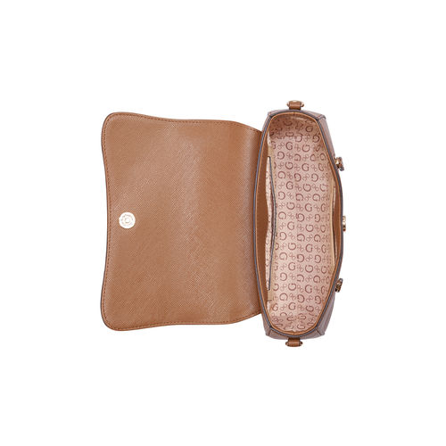 Buy Guess Cognac Brown Solid Friday Harbor Sling Bag Online