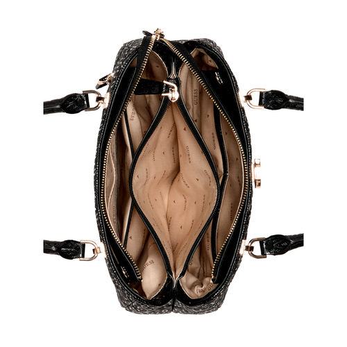Buy Guess Black Quilted Bessey Luxury Satchel Bag Online